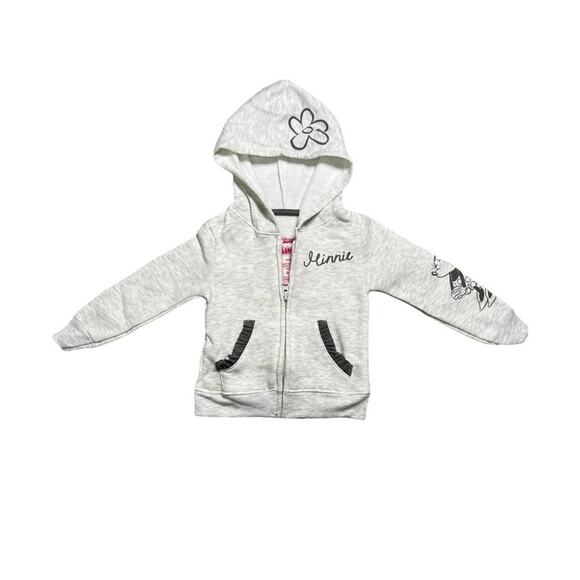 Disney Toddler Minnie Mouse Hooded Zip-Up Sweatshirt NWT SZ 12M - Picture 2 of 7